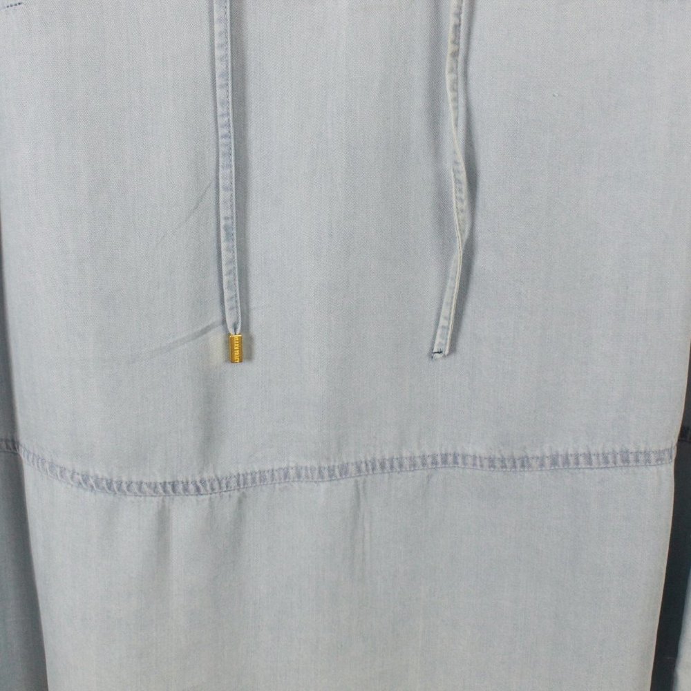 ELLEN TRACY Blue Lace-up Loose Fit Tank Top Size M - Picture 4 of 9